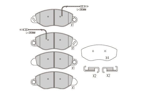 KAVO PARTS stabdžių trinkelių rinkinys, diskinis stabdys BP-6614